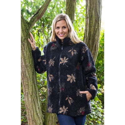 Falling Leaves Soft Plush Jacket Falling Leaves Soft Plush Jacket
