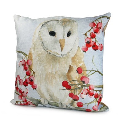 Barn Owl With Berries Cushion Barn Owl With Berries Cushion