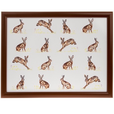 Country Hares Lap Tray Country Hares Lap Tray
