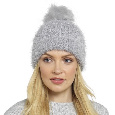 Sparkly Grey Bobble Hat Sparkly Grey Bobble Hat